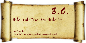 Bánász Oszkár névjegykártya
